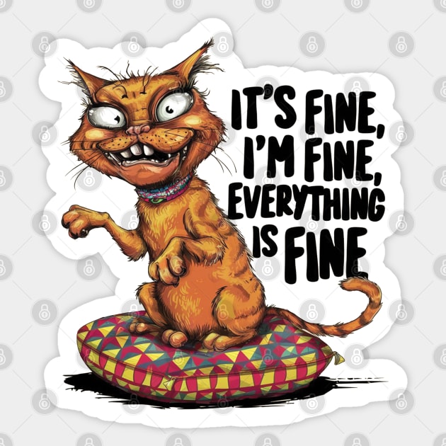 It's fine I'm fine everything is fine Sticker by SylwiaArt